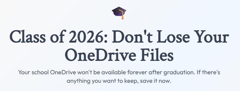 Save Your Files, MCHS Class of 2026