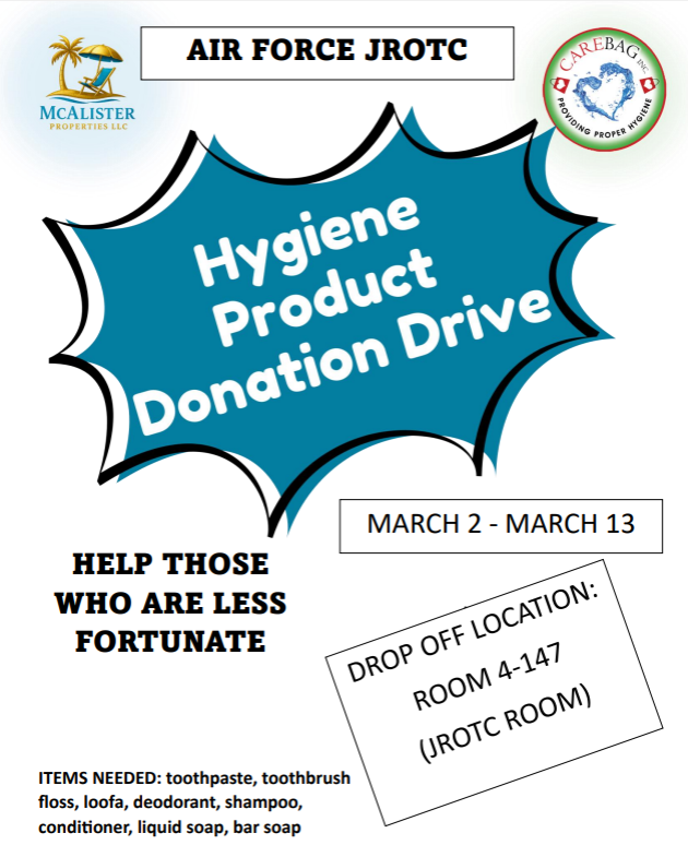 AFJROTC Hygiene Drive