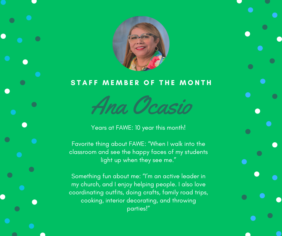 staff member of the month