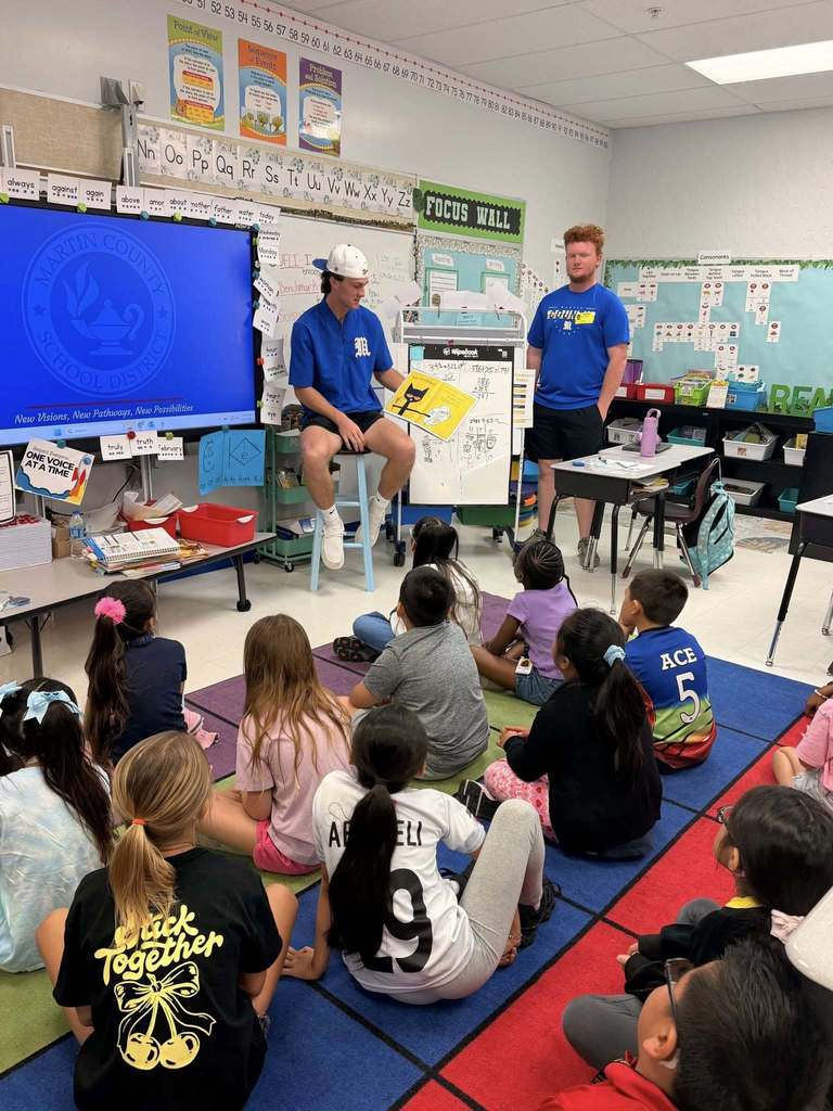 MCHS baseball players read to JDP students