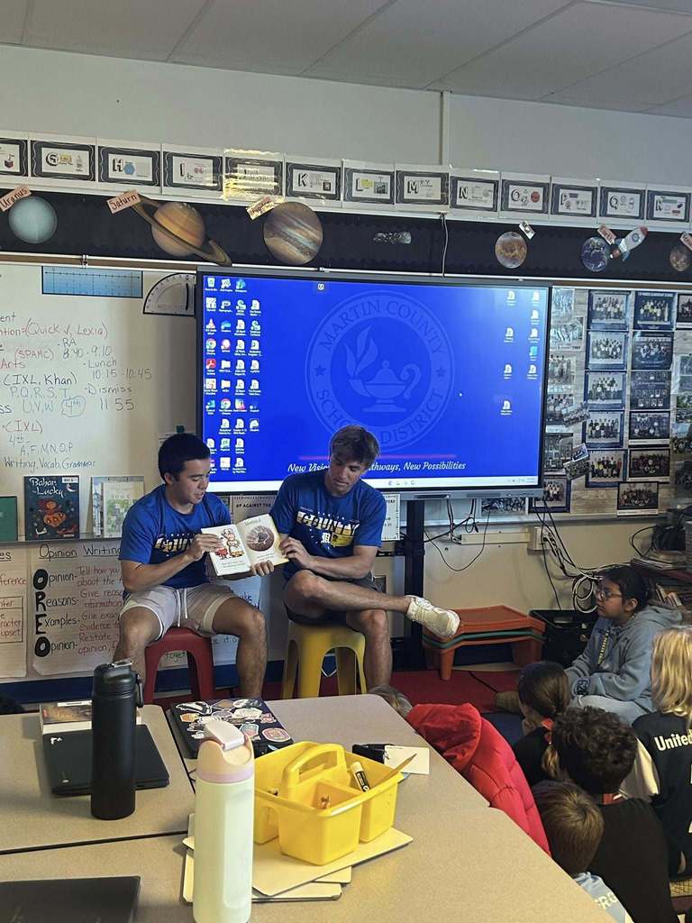MCHS baseball players read to JDP students