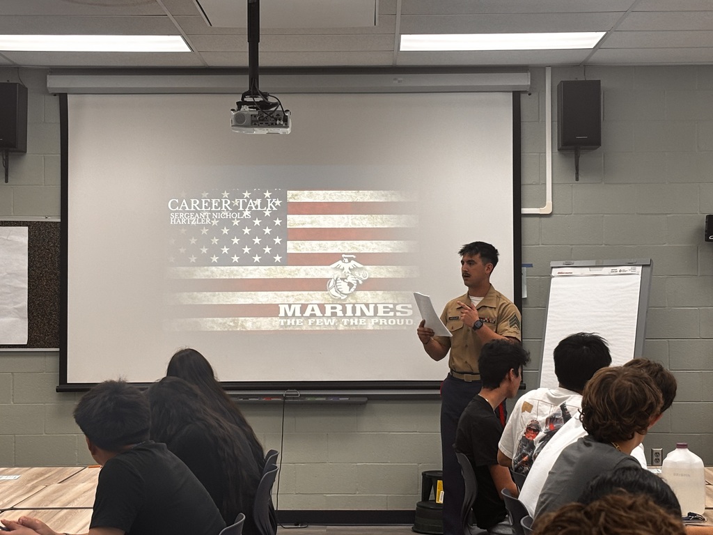 Guest Speaker at MCHS - US Marine Corps Team