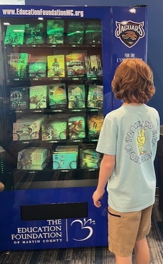 Students with their books. 