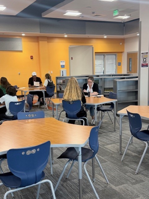 Student participating in mock interviews. 