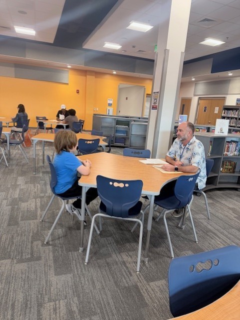 Student participating in mock interviews. 