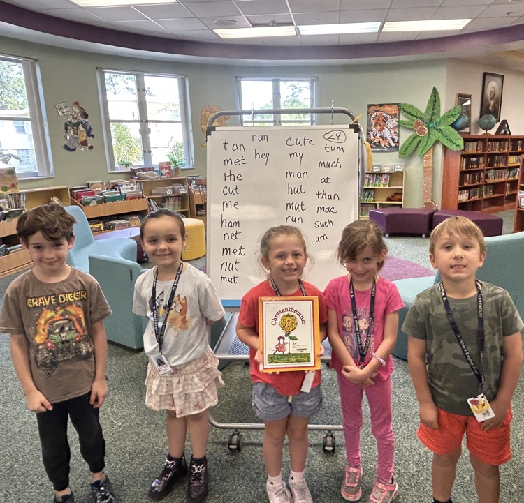 students in Ms Dolans class with word list