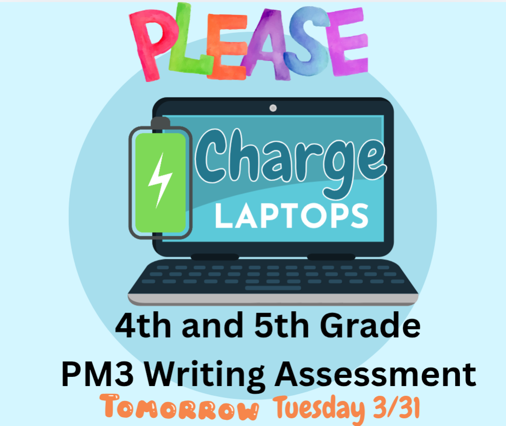 PM3 writing assessment tomorrow