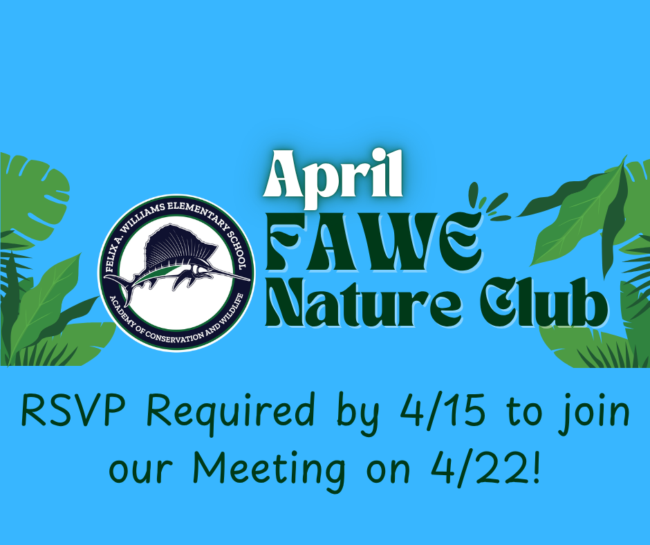 April Nature Club - RSVP Required by 4/15 to join our meeting on 4/22