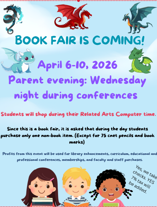 Book Fair flyer in English
