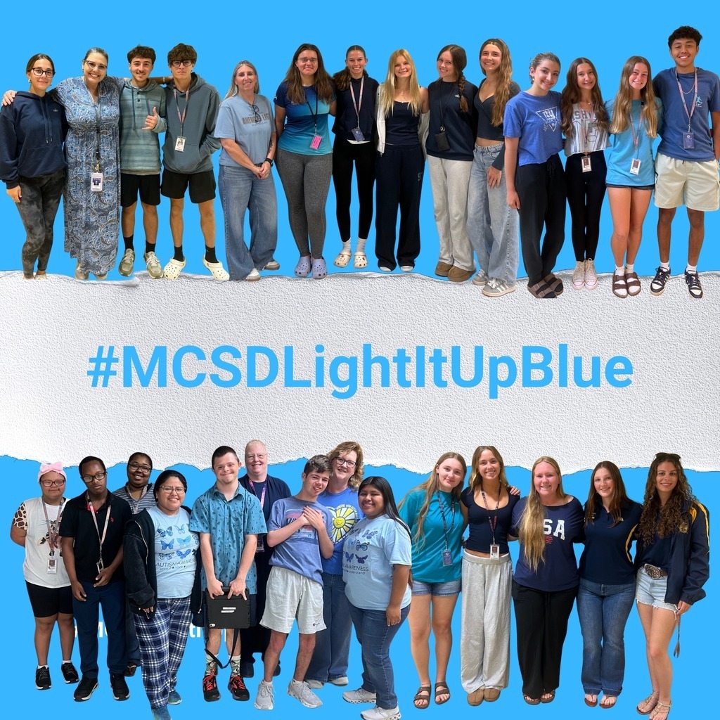 MCSD Light it up blue for autism awareness