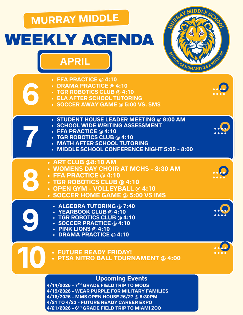 mms weekly agenda