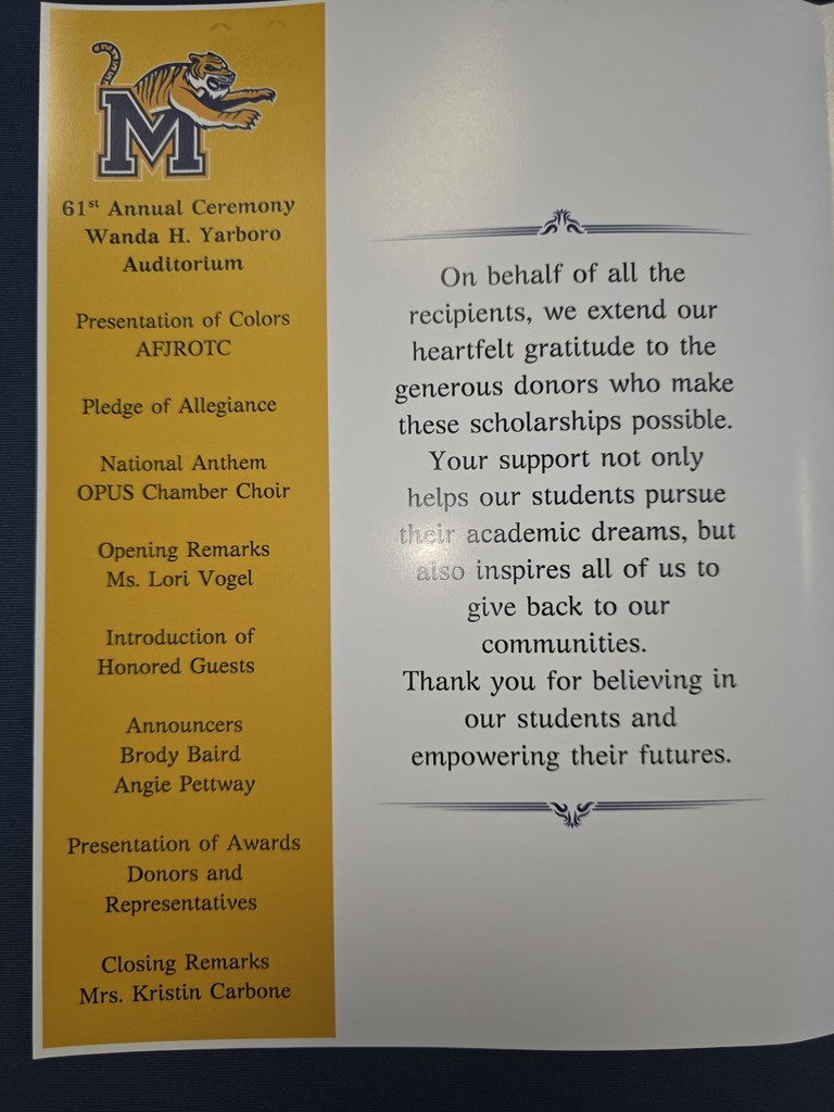 Class of 2026 MCHS Scholarship Night