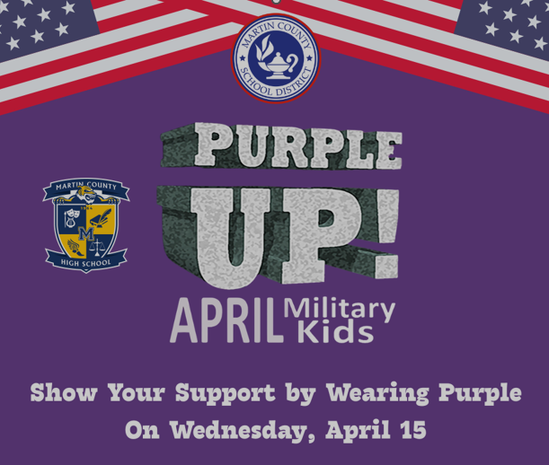 MCHS Supports Purple Up April Military Kids Day - April 15