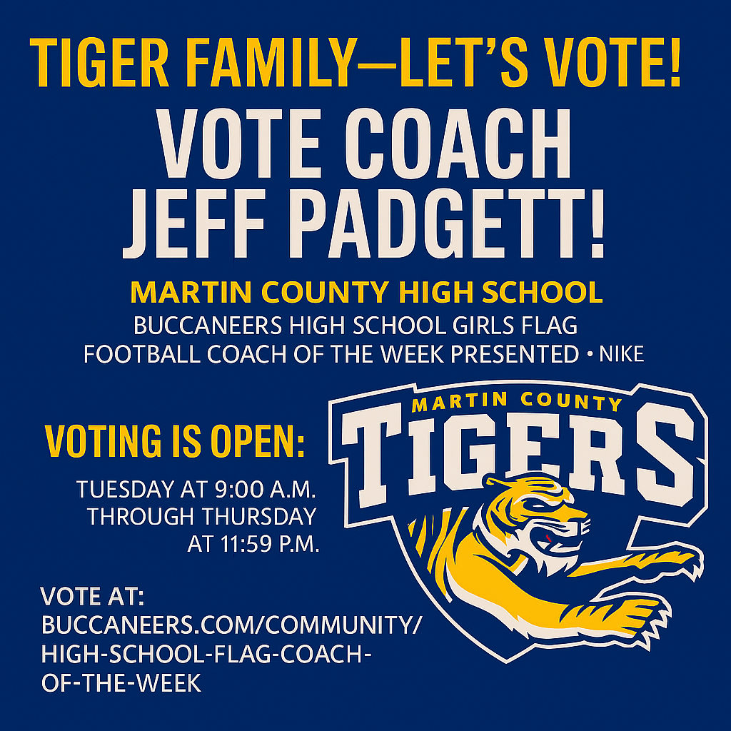Vote MCHS Coach Jeff Padgett Girls Flag Football Coach of the Week