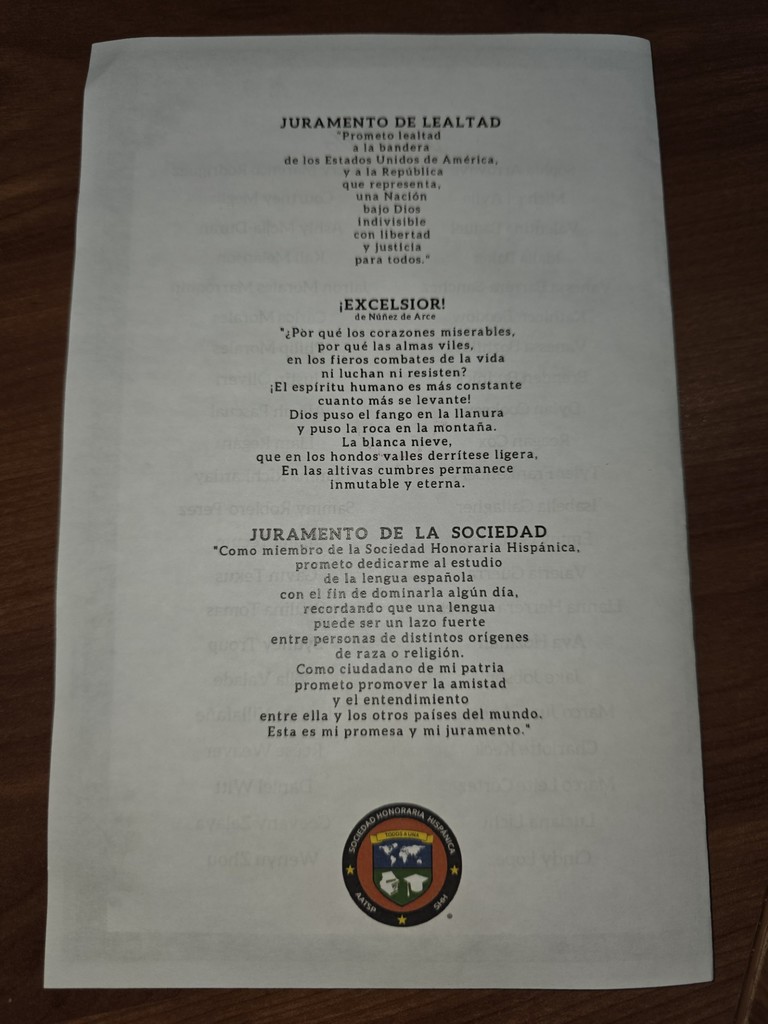 MCHS Spanish Honor Society Induction Ceremony 2026