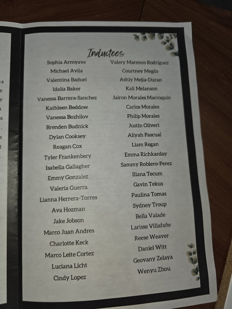 MCHS Spanish Honor Society Induction Ceremony 2026
