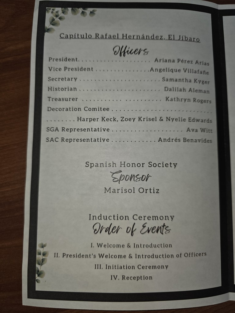 MCHS Spanish Honor Society Induction Ceremony 2026