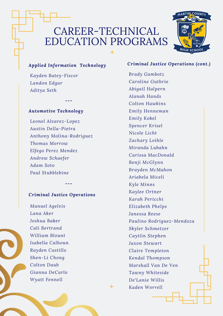 MCHS Future Ready Recognition Ceremony