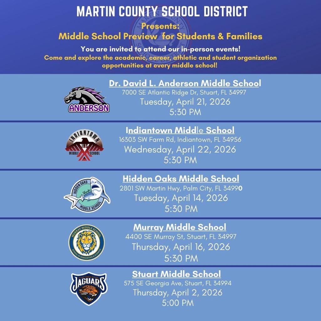 Middle School Preview Nights