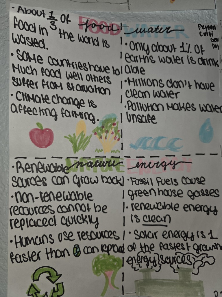 AICE EGP Food, Water, Nature, and Energy Poster Project @MCHS