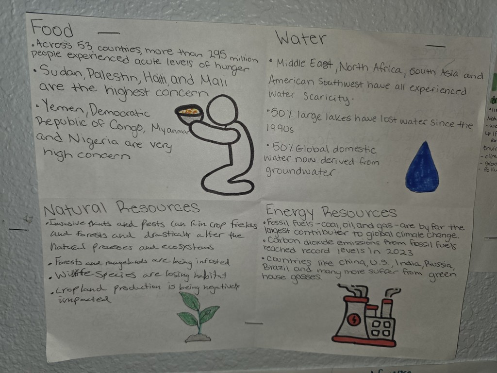 AICE EGP Food, Water, Nature, and Energy Poster Project @MCHS