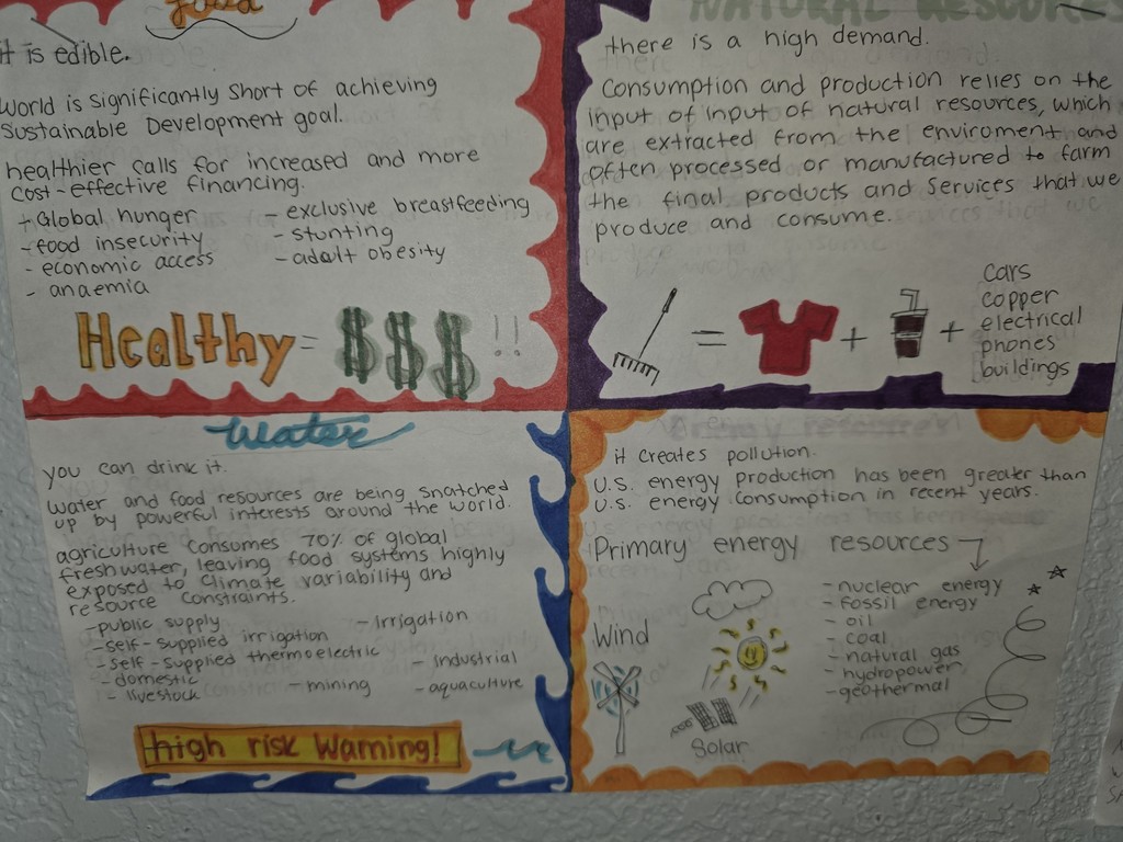 AICE EGP Food, Water, Nature, and Energy Poster Project @MCHS