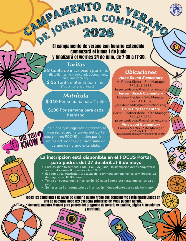 Extended Day Summer camp registration