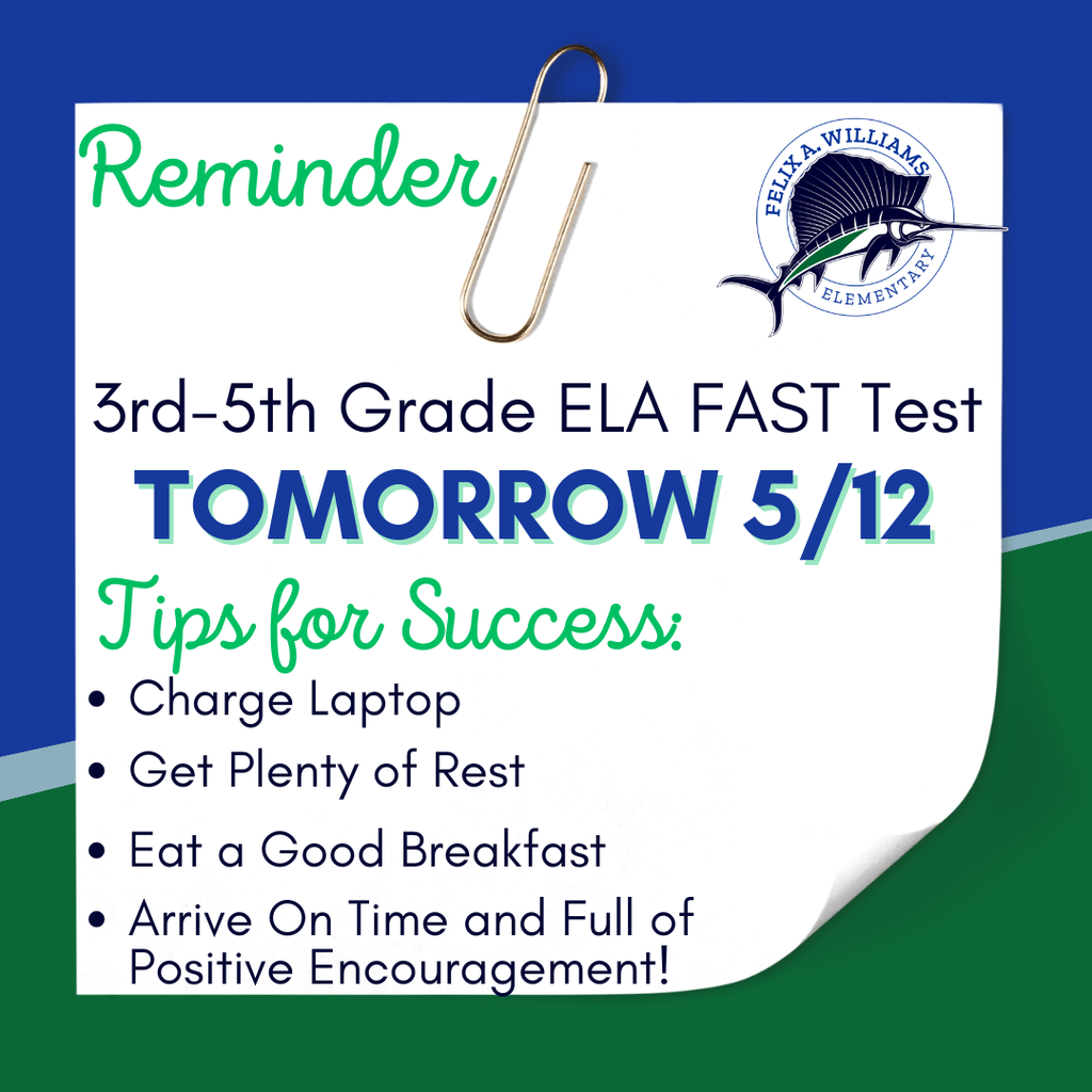 FAST test reminder