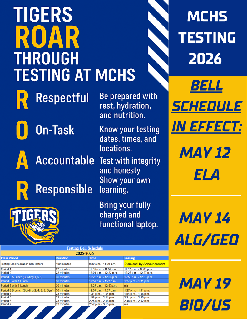MCHS Tigers Roar Through Testing