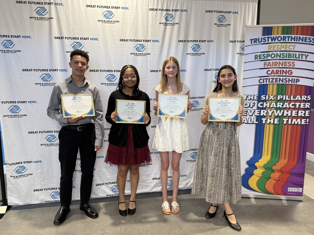 Six Pillars of Character and our winners