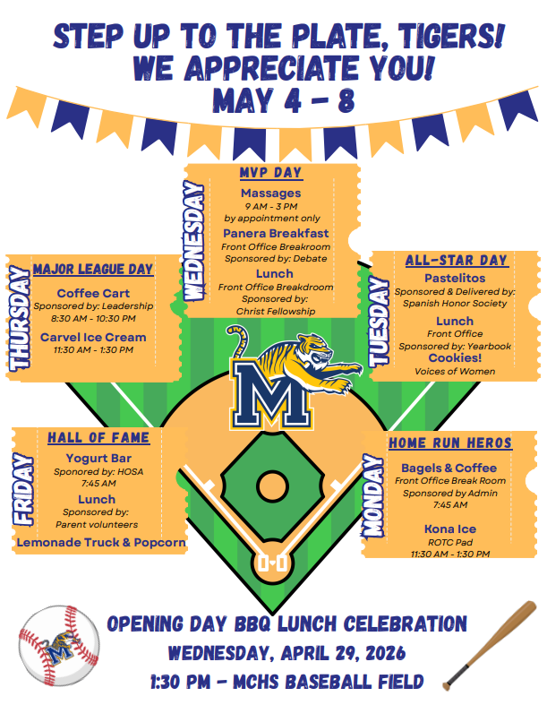 MCHS Teacher & Staff Appreciation Week