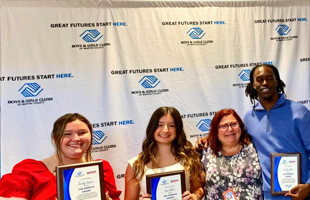 MCHS Joe Kordick Character Counts Award recipients