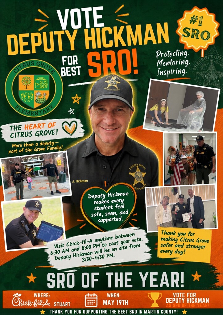 Officer Hickman for Best SRO!