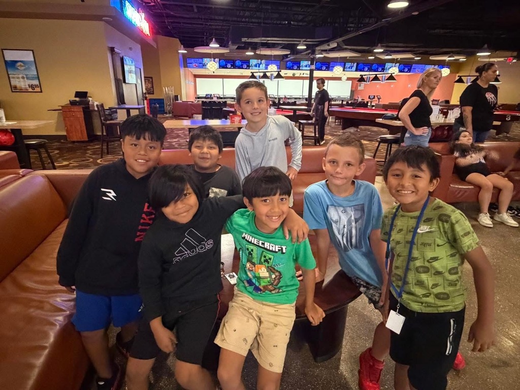 Friends at bowling alley