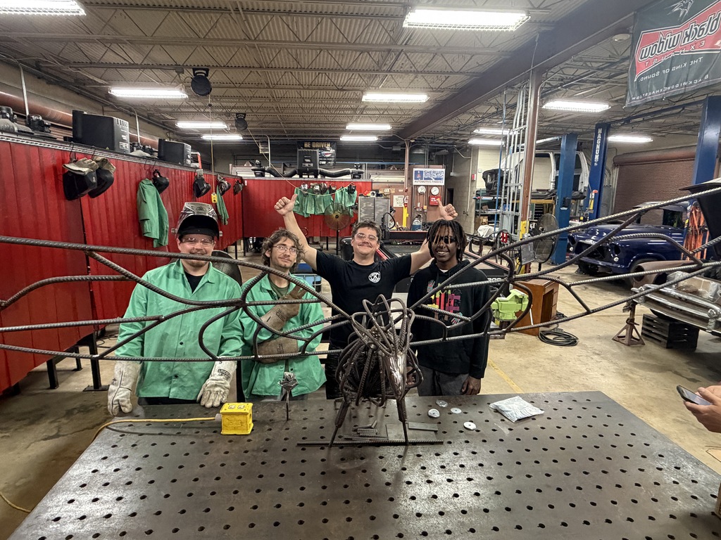 MCHS welding students create eagle for welding competition