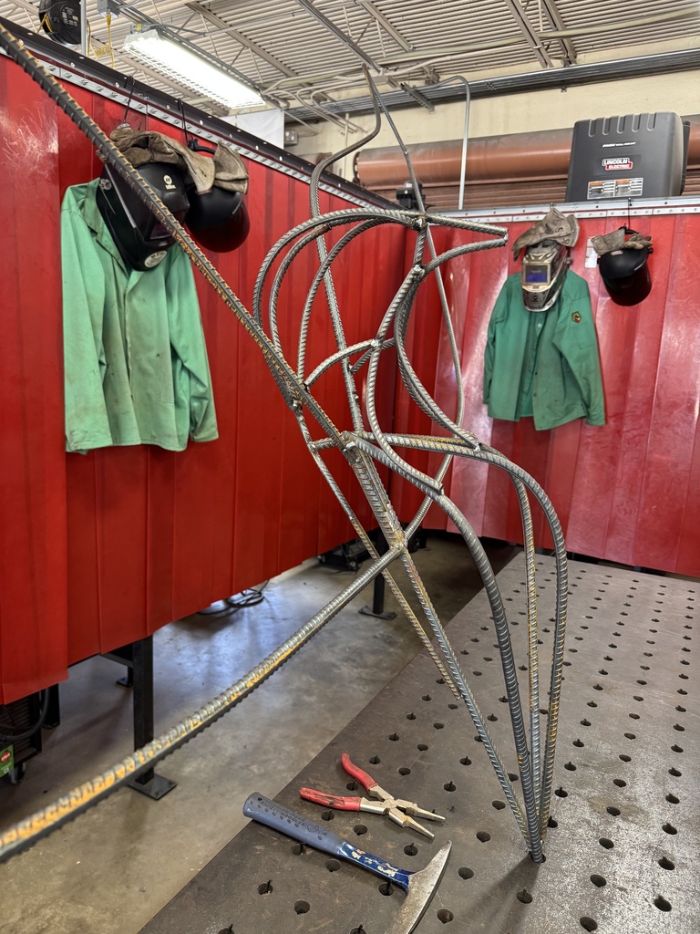 MCHS welding students create eagle for welding competition