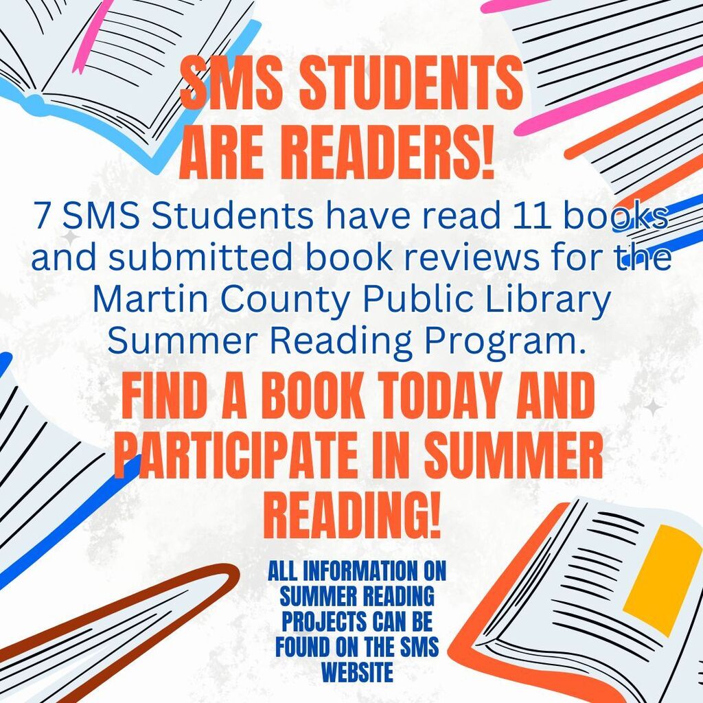 Flyer about SMS Summer Reading Project