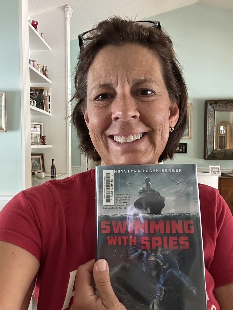 Mrs. Parrilli with Swimming With Spies book