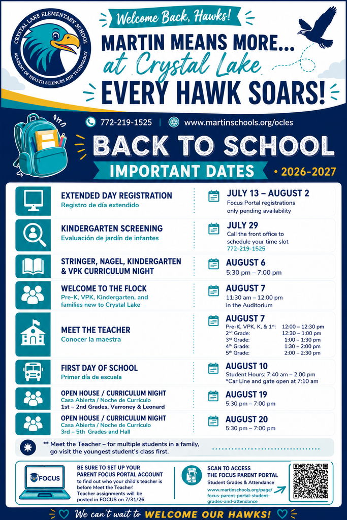 Back To School Important Dates