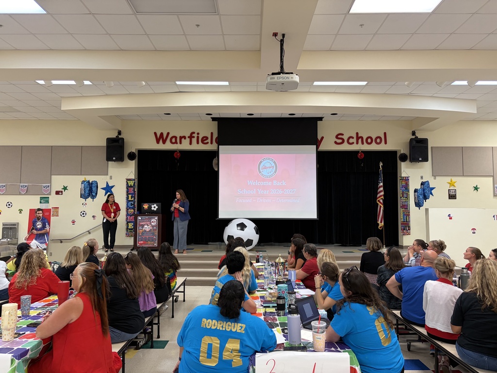 Supt Maine and Exec. Director Gifford join WES admin to welcome back Warrior Staff