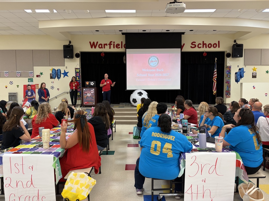 Supt Maine and Exec. Director Gifford join WES admin to welcome back Warrior Staff