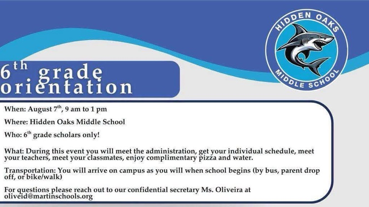 6th grade orientation