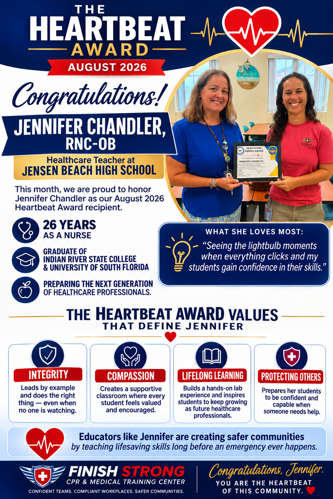 Congrats to Jennifer Chandler, August Heartbeat Award Recipient
