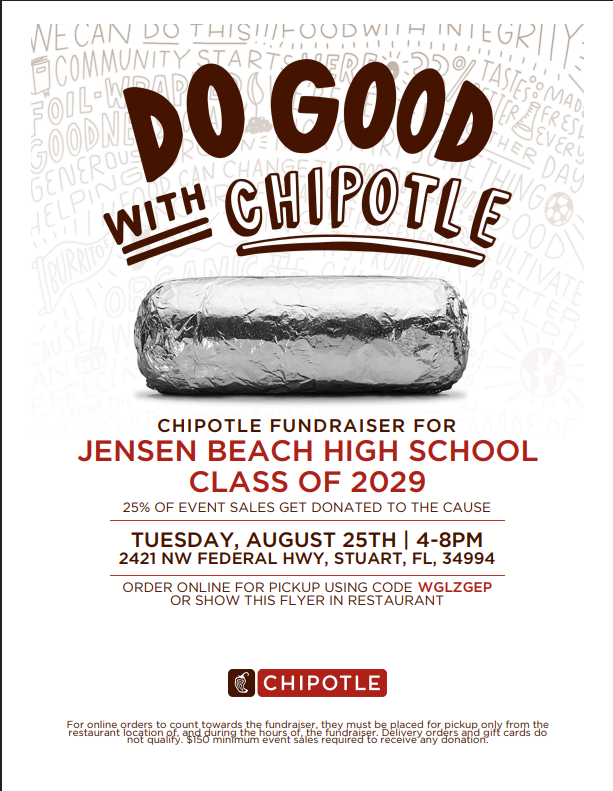JBHS Class of 2029 & Chipotle
