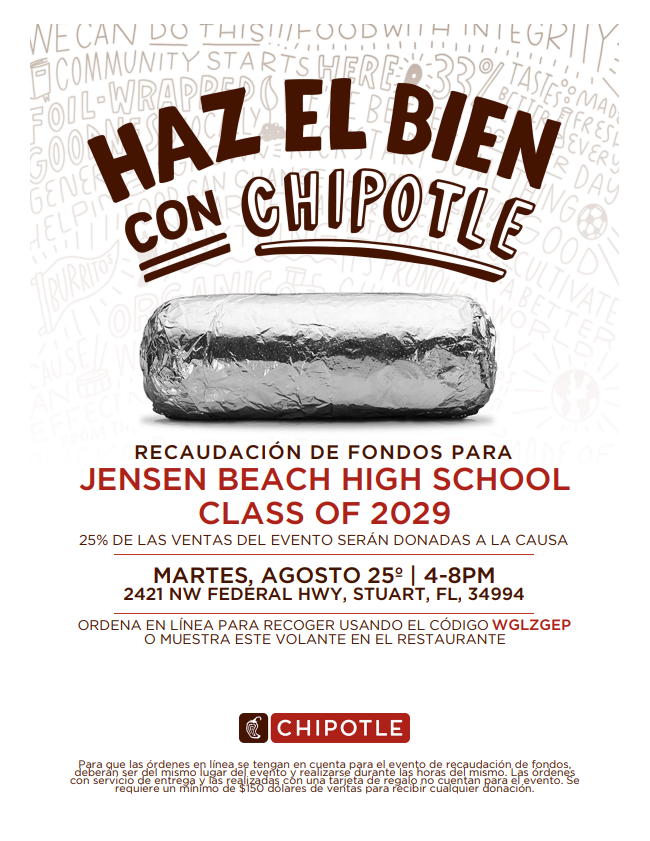 JBHS Class of 2029 & Chipotle