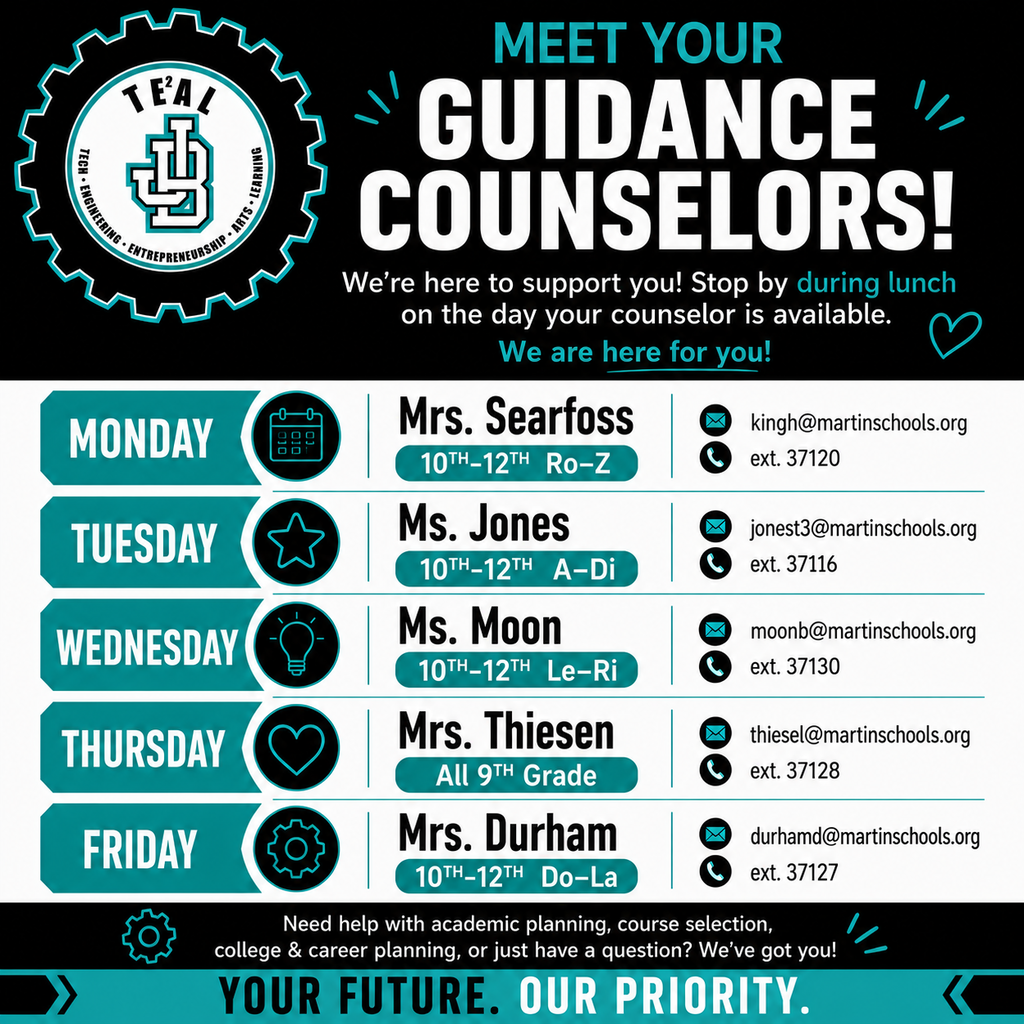 JBHS Counselors 2026-2027