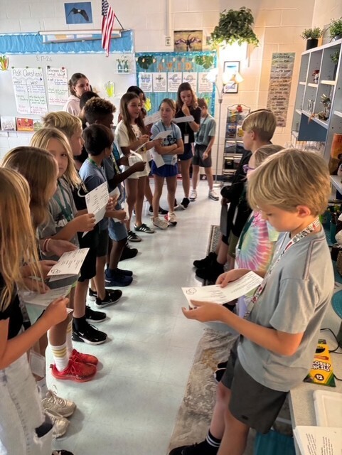 using their notes!