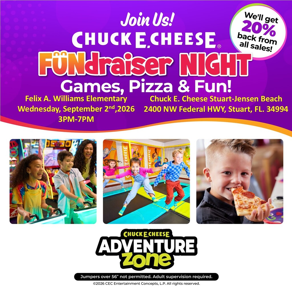 Chuck E. Cheese Wednesday night September 2nd!