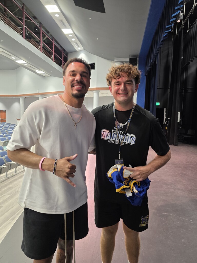 Justin Simmons with Gavin Farrell at MCHS