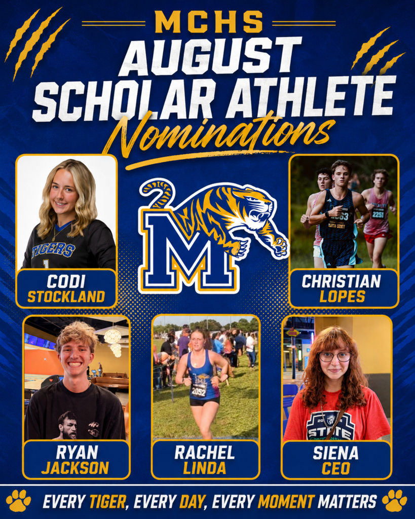 MCHS August Scholar Athlete Nominees